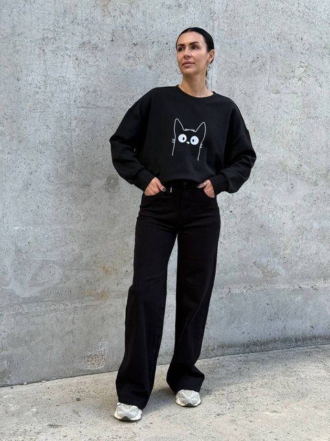 Джинси жіночі MOON GIRL 695-2, L / чорний 695-2 фото